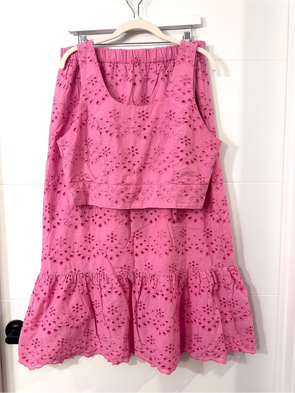 Calypso St. Barth Pink Eyelet Two-Piece Set